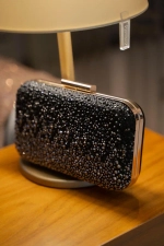 Клатч Rinascimento с черными стразами