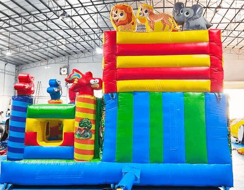 Надувной батут "Звериный мир" ПЛЮС 7*5*4.2 м