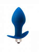 Анальная пробка с вибрацией Flash Hugo ( 7 режимов ) (Цвет: синий)
