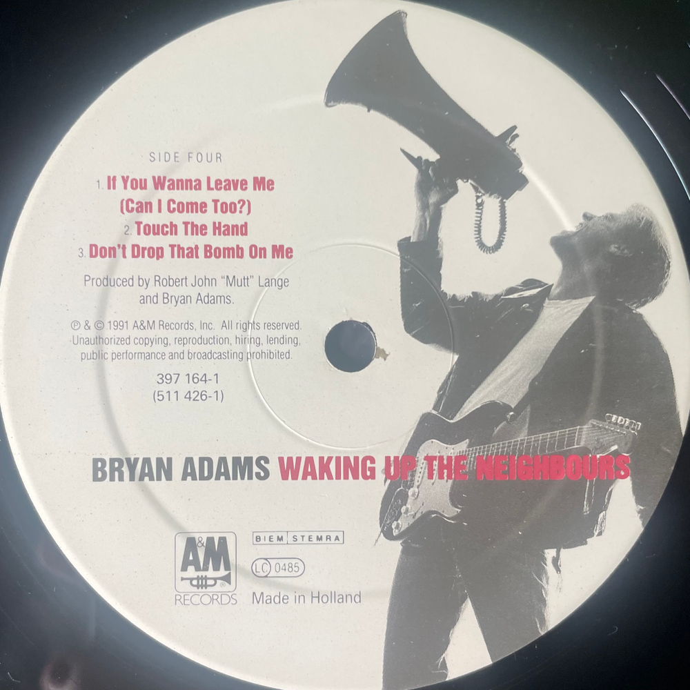 Bryan Adams - Waking Up The Neighbours 2LP (Голландия 1991г.)