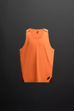 ZARA МАЙКА-БОРЦОВКА ИЗ ВЫСОКОТЕХНОЛОГИЧНОЙ ТКАНИ В СТИЛЕ КОЛОР-БЛОК, ОРАНЖЕВЫЙ