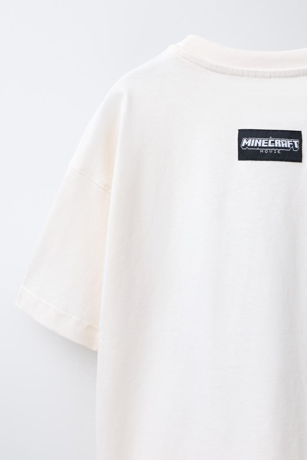 ZARA ФУТБОЛКА С ПРИНТОМ MINECRAFT © MOJANG AB. ™, СВЕТЛЫЙ ЭКРЮ