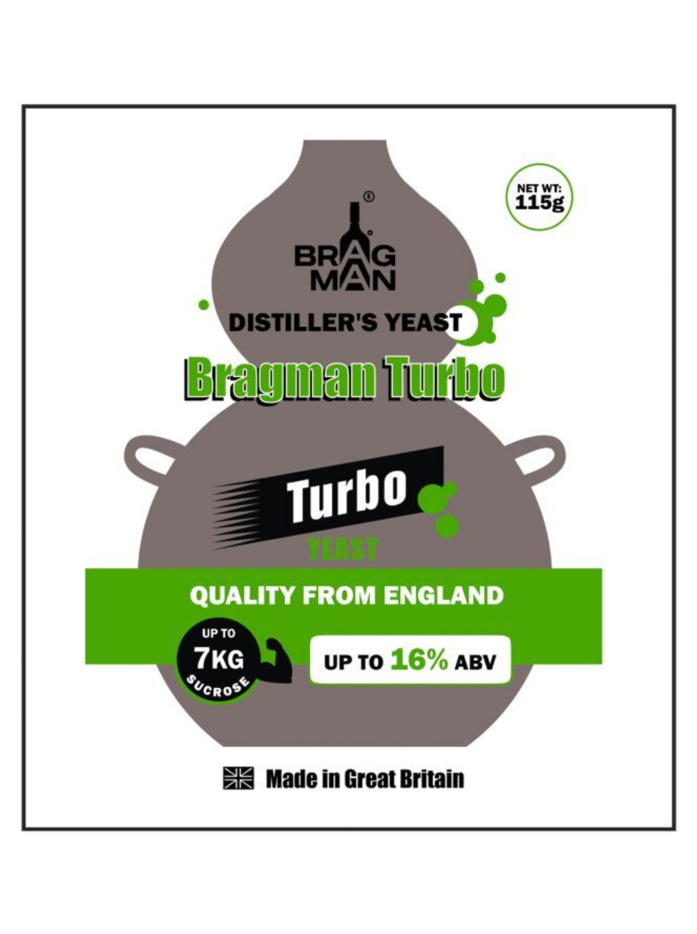 Спиртовые дрожжи Bragman Turbo, 119г