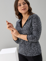 Блузка БЛ-015/серый-леопард