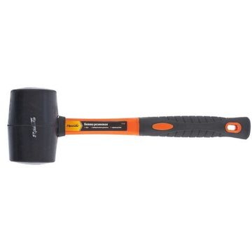 Резиновая киянка SPARTA 450 г, черная резина, фибергласовая рукоятка 11126