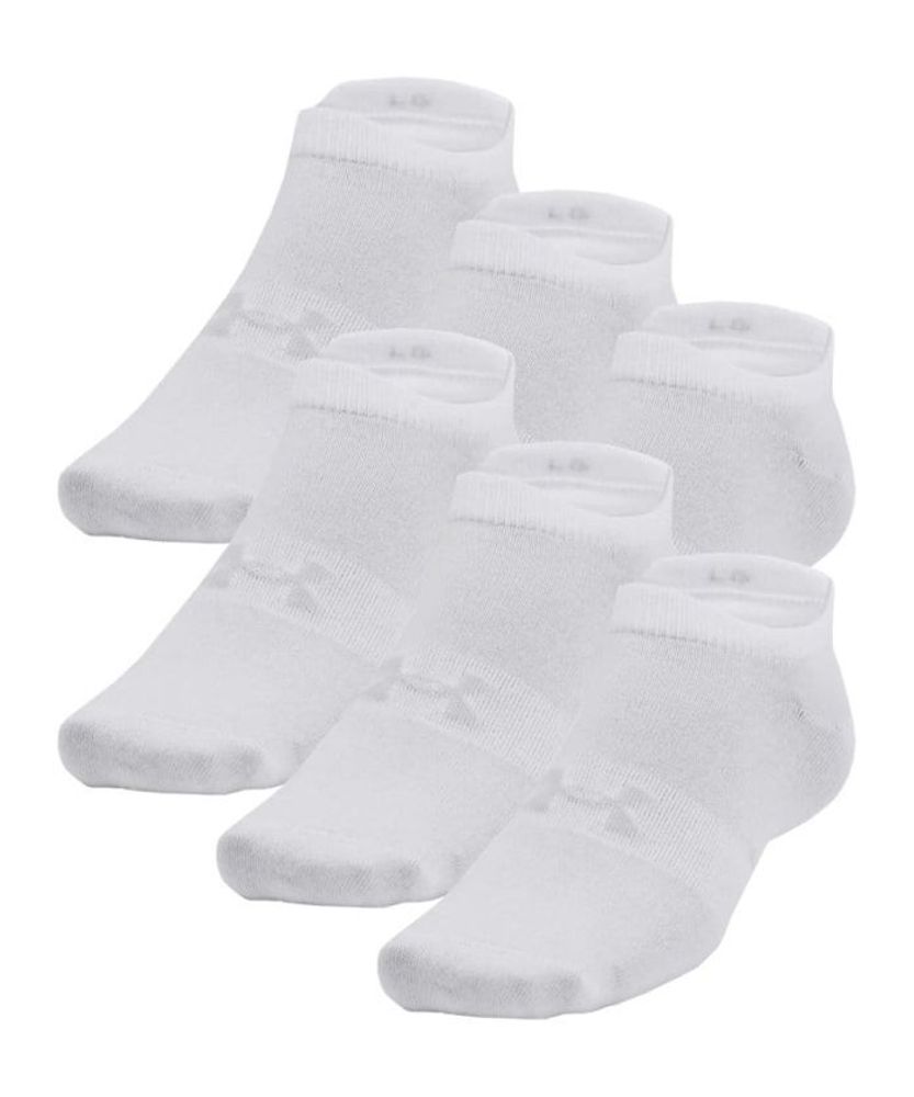 Теннисные носки Under Armour Unisex Essential No Show Socks 6P - white/halo gray