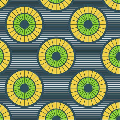 Африканский цветной орнамент, круглые геометрические формы