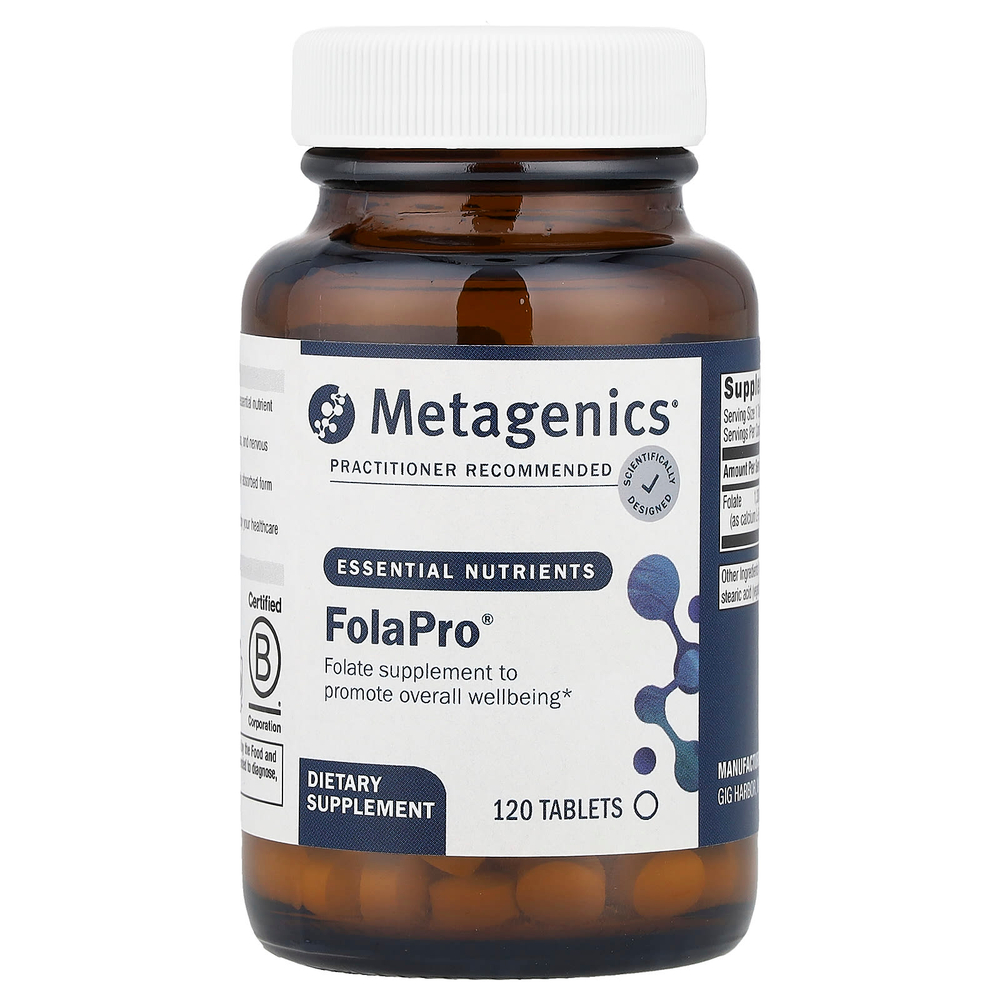 Metagenics, FolaPro®, 1330 мкг, 120 таблеток
