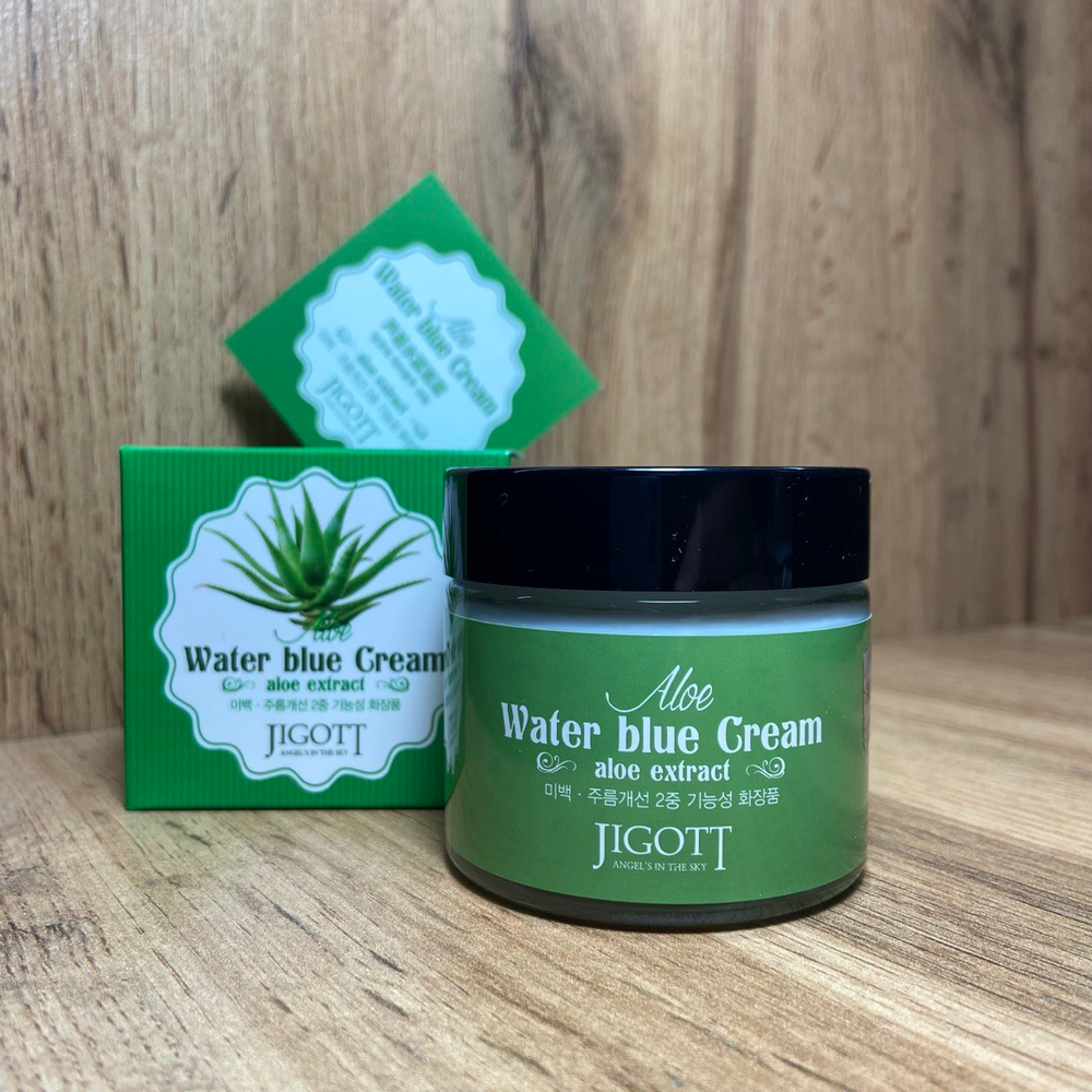 Крем для лица Jigott Water Blue Cream Aloe Extract с экстрактом Алоэ 70 мл