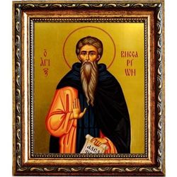 Виссарион Египетский, преподобный пустынник. Икона на холсте.