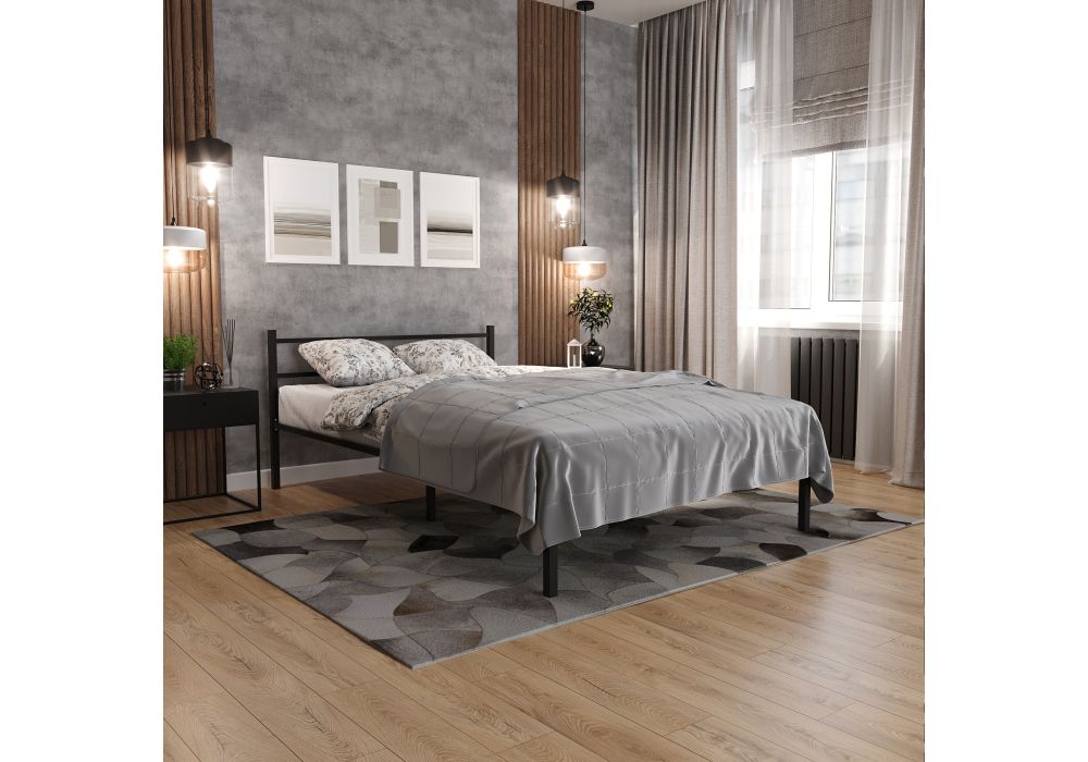 Полутораспальная кровать Фади 120х200 черная