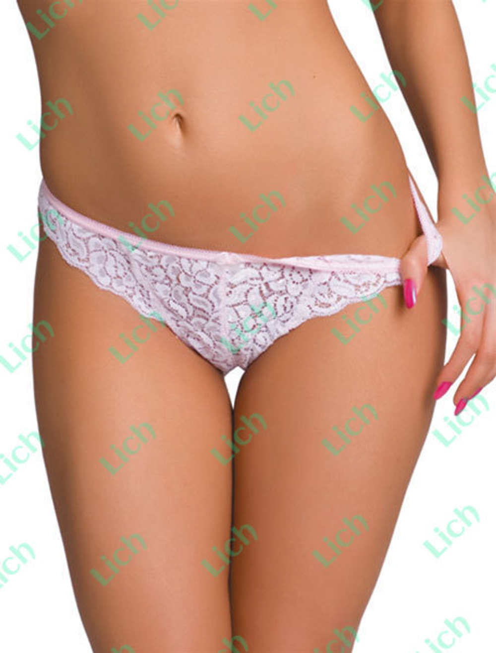 Нежные кружевные трусики-стринг