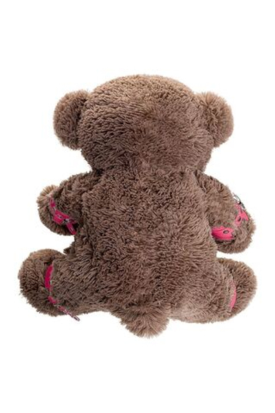 Бондажный набор: бурый мишка с розовыми оковами и наручниками (Цвет: розовый)