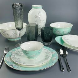 Lenardi 555-127 Обеденный сервиз 24пр. SABRINA в под.уп.(х2)Костяной фарфор