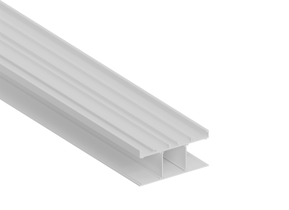 Накладной двусторонний алюминиевый профиль, 42,3х90х2000. Цвет: Белый матовый, RAL9003,серия:DN8HF