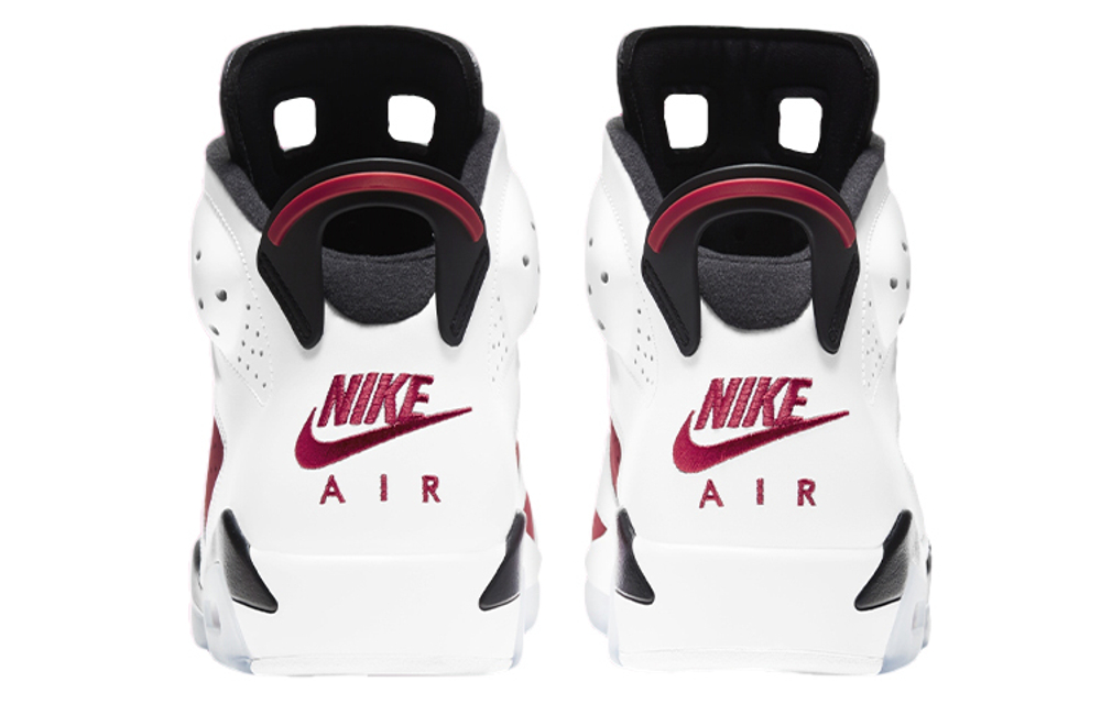 Jordan Air Jordan 6 retro "carmine" rouge wear-resistant anti-slip high help retro basketball shoes men and women same white rouge 2021 edition