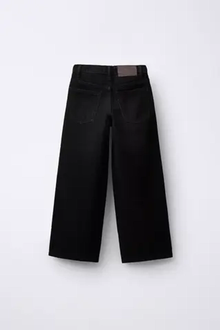 ZARA ДЖИНСЫ WIDE LEG, ЧЕРНЫЙ