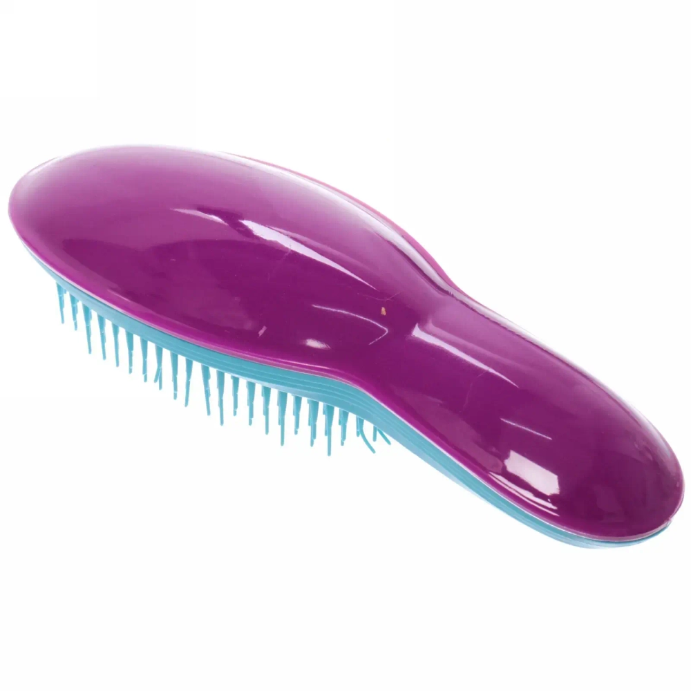 Расческа массажная компактная «Manhattan style», цвет фиолетовый/голубой, 20,5*7,5см