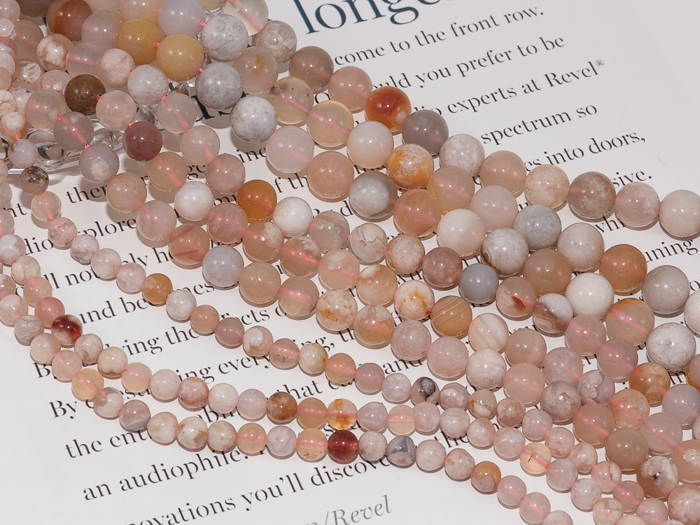 Нить бусин из агата 10,5мм