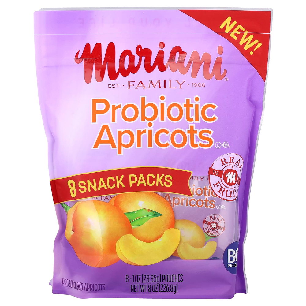 Mariani, пробиотики и абрикосы, 8 пакетиков по 28,25 г (1 унции)