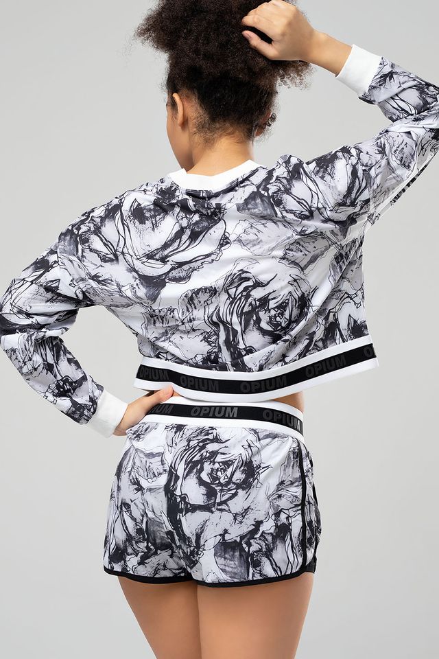 Топ MF-96 Черно-Белый