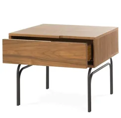 Прикроватная тумба Tara 60х60 см, шпон ореха