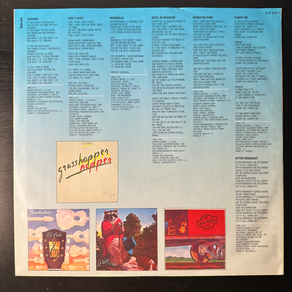 JJ Cale ‎– Special Edition (Голландия 1984г.)