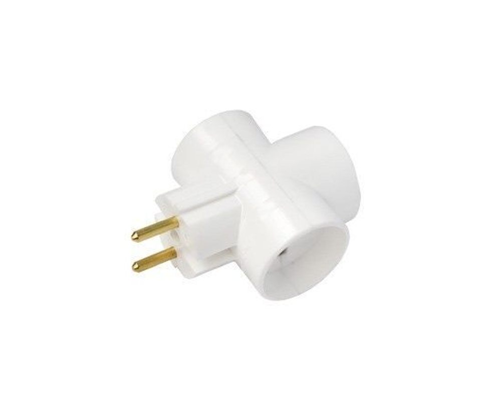 Разветвитель (тройник) белый РВ16-378 BYLECTRICA