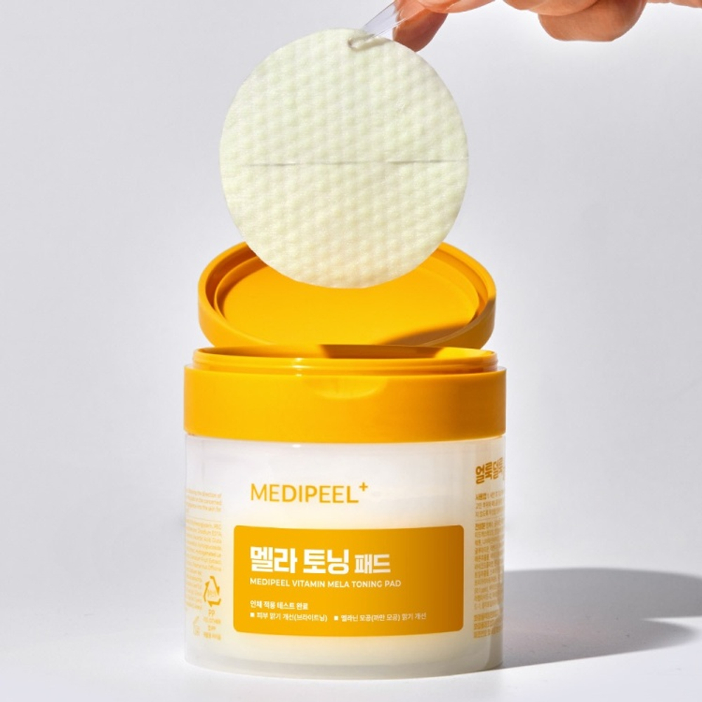 MEDIPEEL Пилинг-пэды против пигментации и пост-акне с витаминами и комплексом кислот, Vitamin Mela Toning Pad