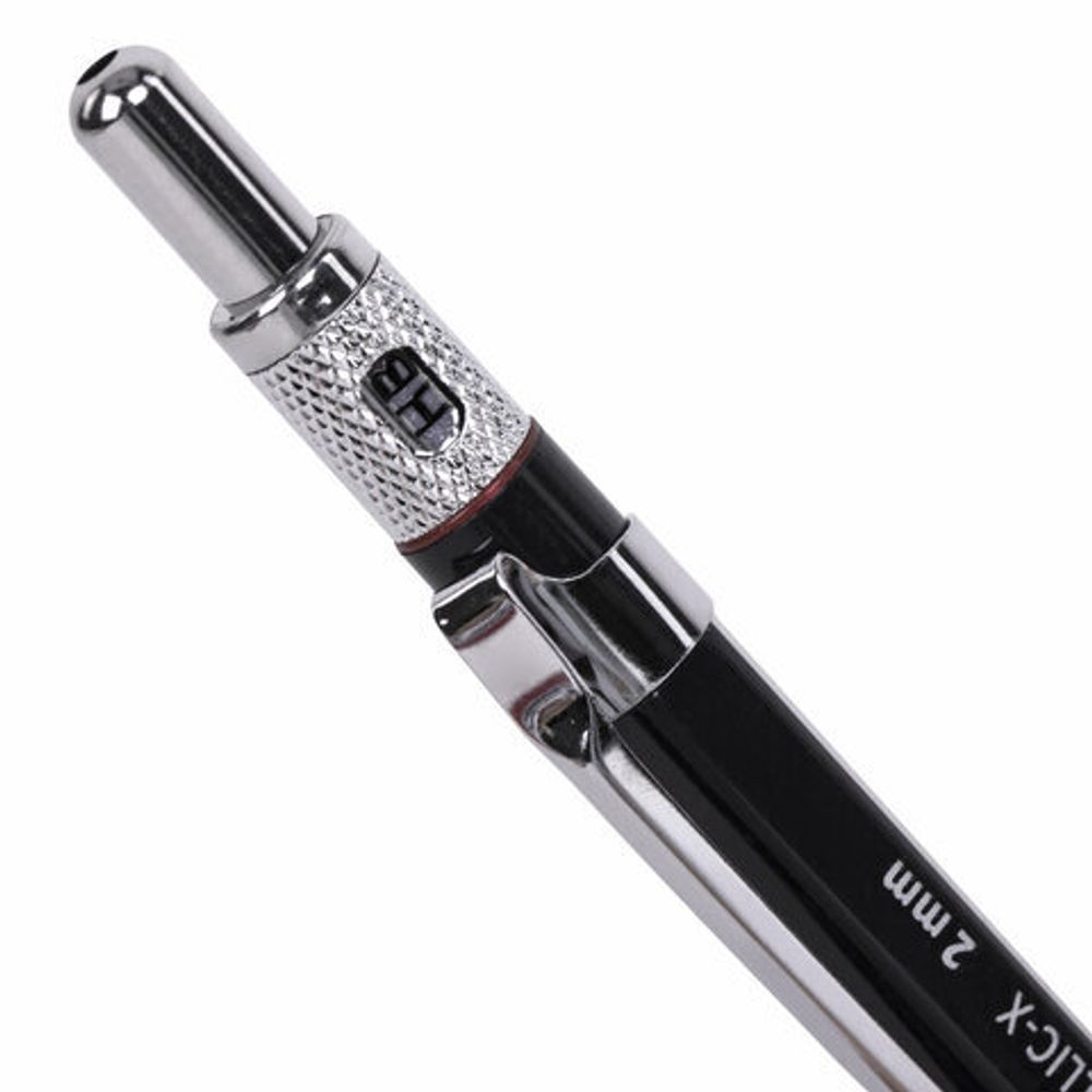 Карандаш механический цанговый 2 мм, HB, BRAUBERG "METALLIC X-20", металлические детали, 181976