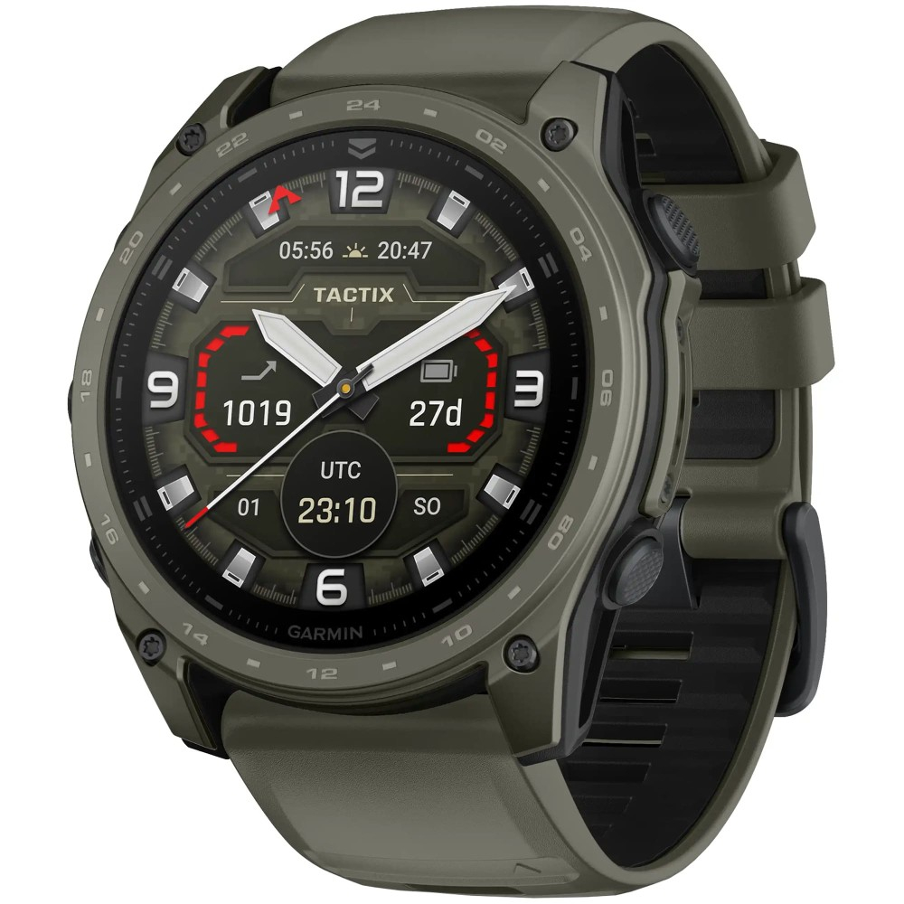 Тактические часы Garmin Tactix 8 – 51 mm, AMOLED, Cerakote Coating Includes Applied Ballistics Ultralight Solver and Olive Drab Cerakote Coating
