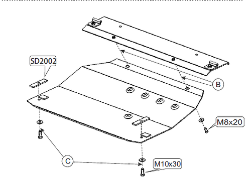 Защита картера и КПП Sheriff для Renault Espace III (JE0) 1996-2003 арт.18.0235