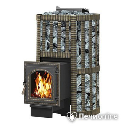 Печь для бани Везувий Ураган Ковка 16 (270) с закрытой каменкой чугун