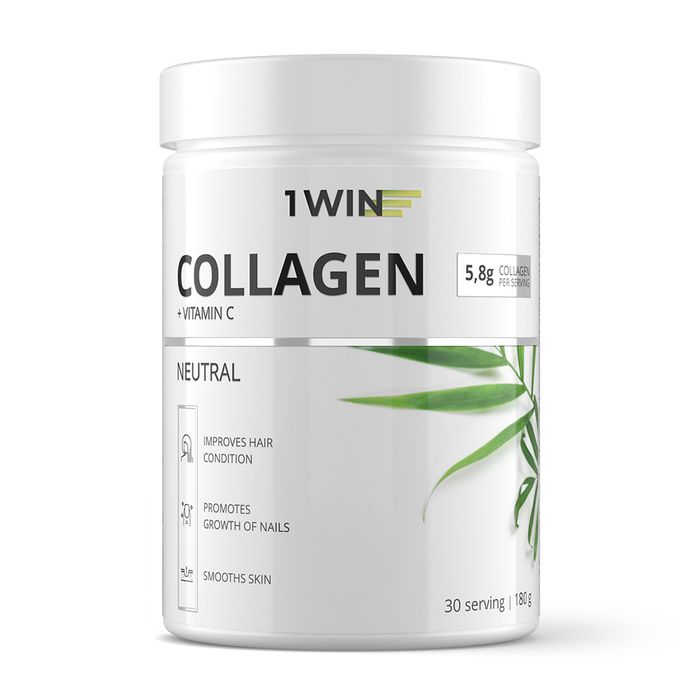 Коллаген с Витамином С, Collagen + vitamin C Neutral, 1Win, 180 г