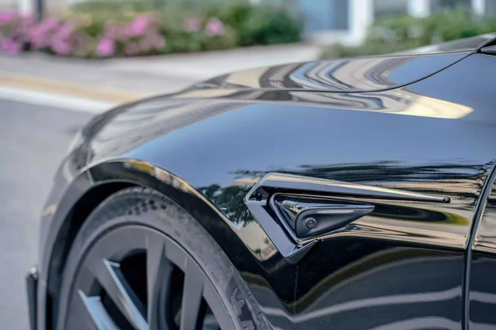 Обвес для Tesla Model S 2021+ Тесла С диффузор спойлер губа переднего бампера боковые юбки