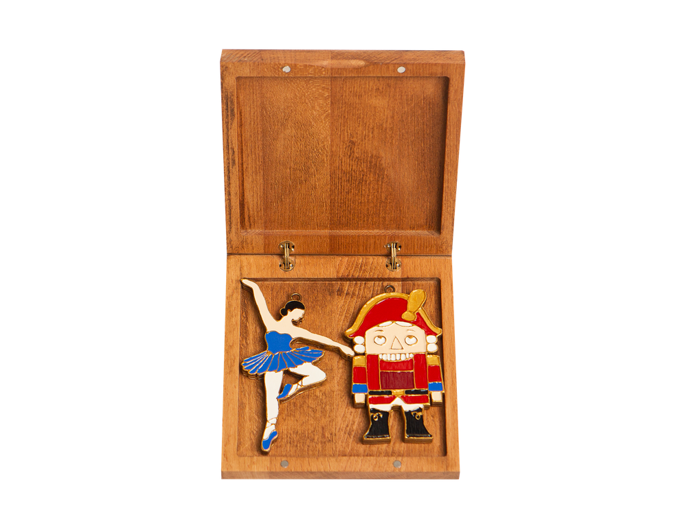Подарочный набор из двух игрушек: Балерина, Щелкунчик