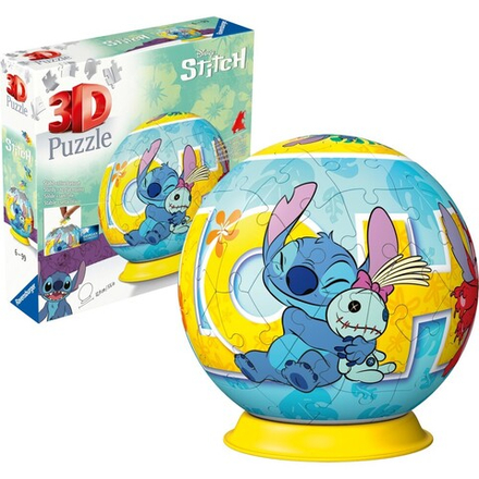 Ravensburger - 3D пазл Шар: Дисней Стич 72 элемента. 115969
