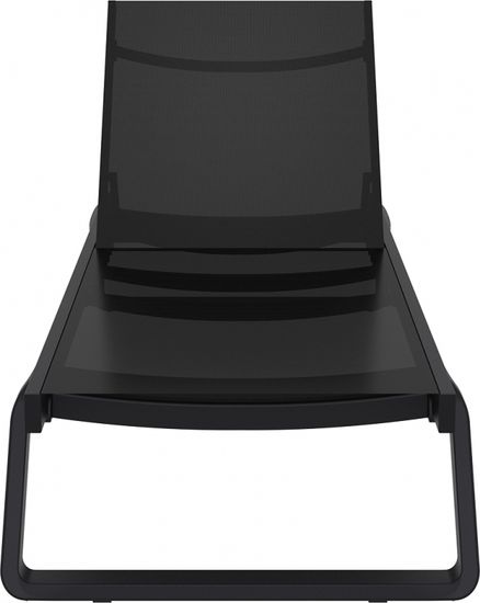 Шезлонг-лежак металлический черный Tropic Турция