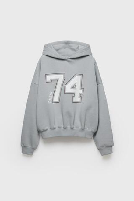 ZARA ТОЛСТОВКА С КАПЮШОНОМ Z3D, СВЕТЛО-ГОЛУБОЙ