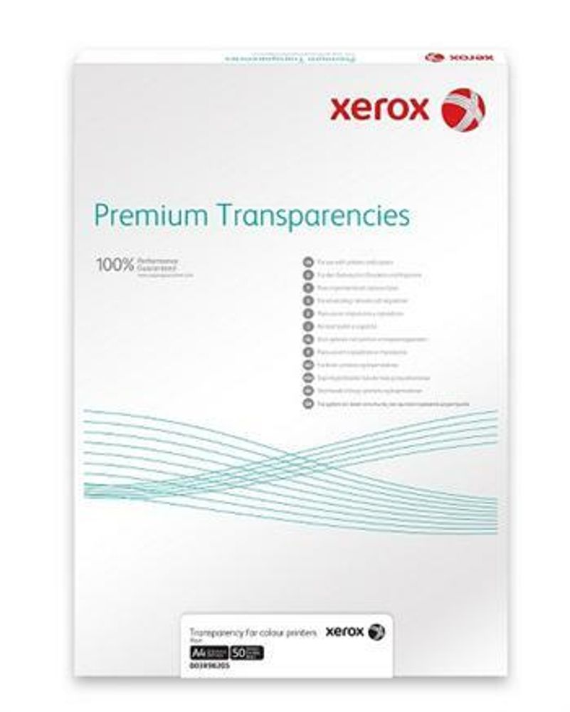 Пленка XEROX Transparency Premium Universal  A4,100г/м,100л.для лазерной печати, прозрачная.