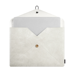 Сумка белого цвета из износостойкой эко-бумаги DuPont для ноутбука или планшета, серия PLI Series Tyvek Sleeve