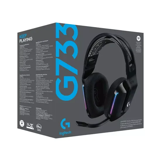 Беспроводная компьютерная гарнитура Logitech G733 RGB Headset Wireless Black