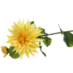 Цветок искусственный «Natur» 72см Георгин желтый