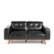 Двухместный диван Angel Cerda 5606-2P, черная кожа