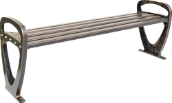 Лавочка уличная садовая из литого алюминия БЕРЛИН «BERLIN» 150х43х54,5 см бронза