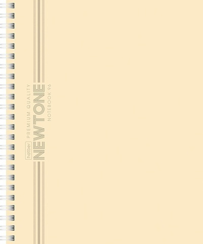 "Premium" Тетрадь 96л А5ф клетка 80г/кв.м  Soft-touch на гребне NEWtone PASTEL Лунный камень