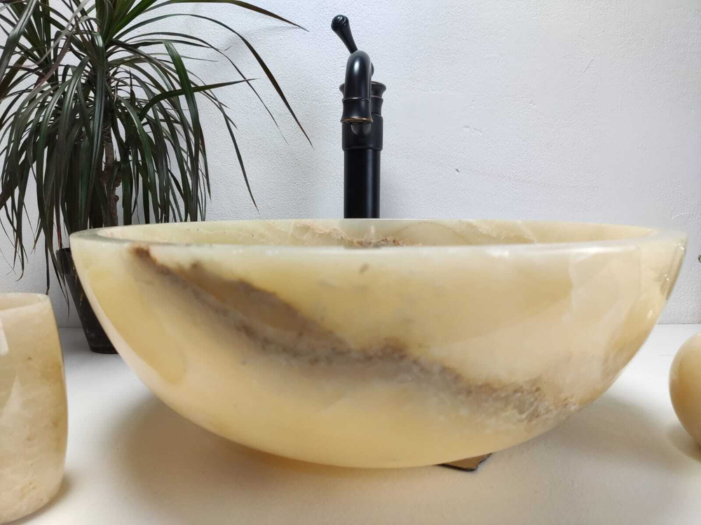 Раковина из оникса Bowl Yellow TinLip BO-61028 40*40*15