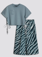 Костюм для девочки, футболка и кюлоты