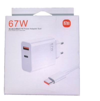 Зарядное устройство Xiaomi PD67W+QC3.0 3А с Type-C белое