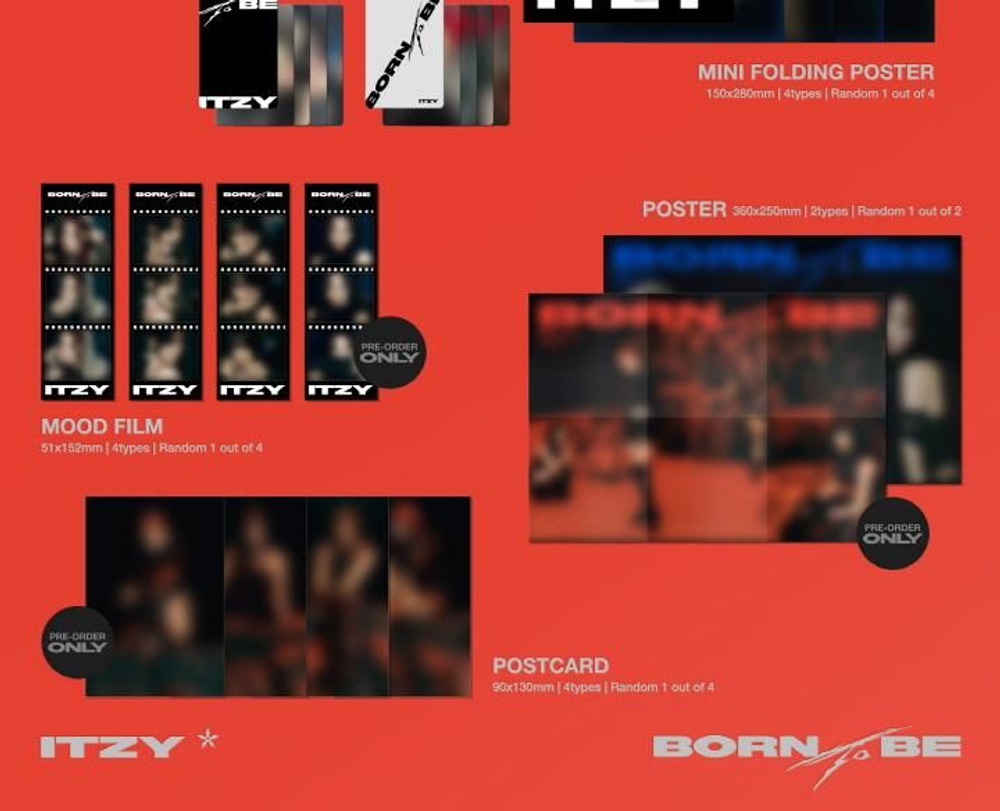 Альбом ITZY - BORN TO BE STANDARD 3 Version SET